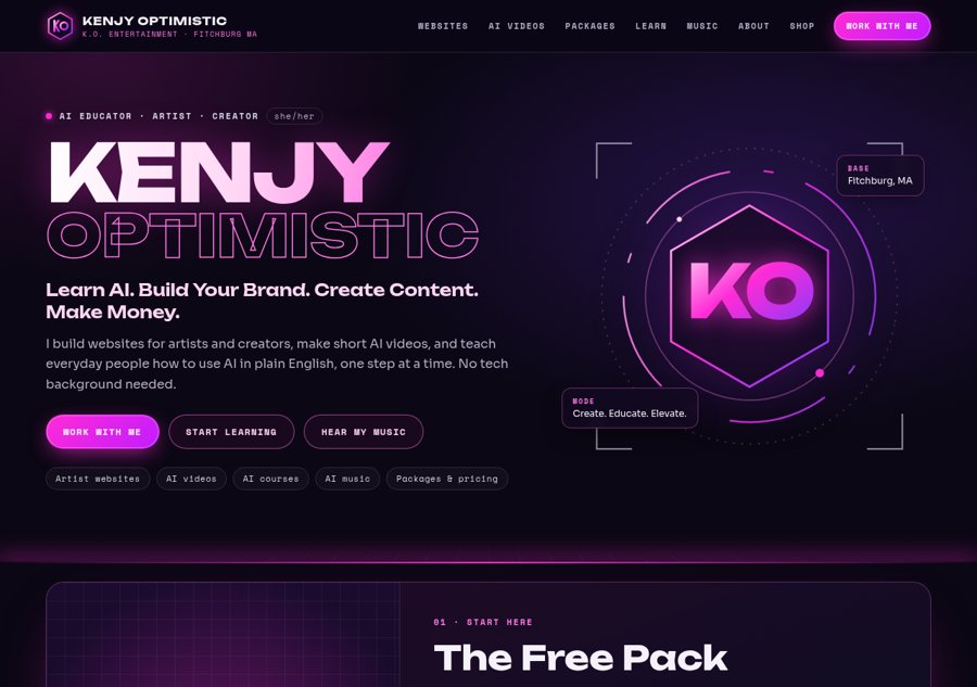 Sample of my build style: this site.